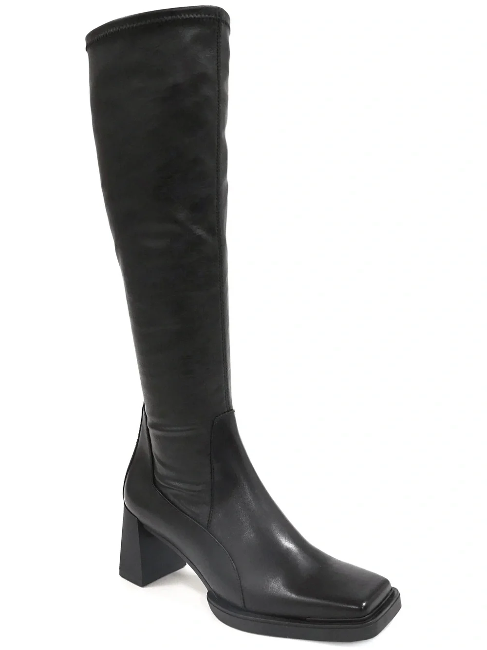 VAGABOND Black Knee-High Block Heel Boot - Women's Fashion Boot size 38